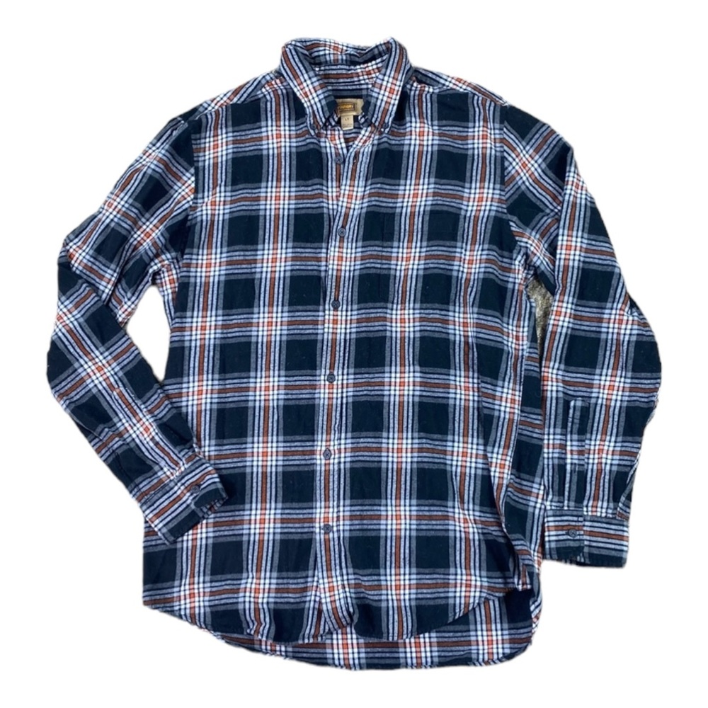 Men’s Foundry cotton flannel plaid shirt size LT